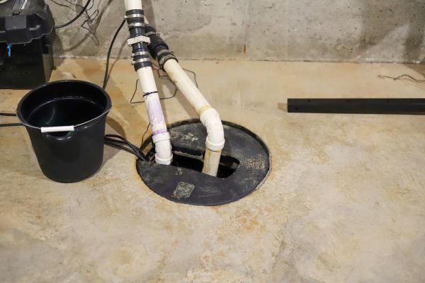 Interior Basement Drainage in Novato